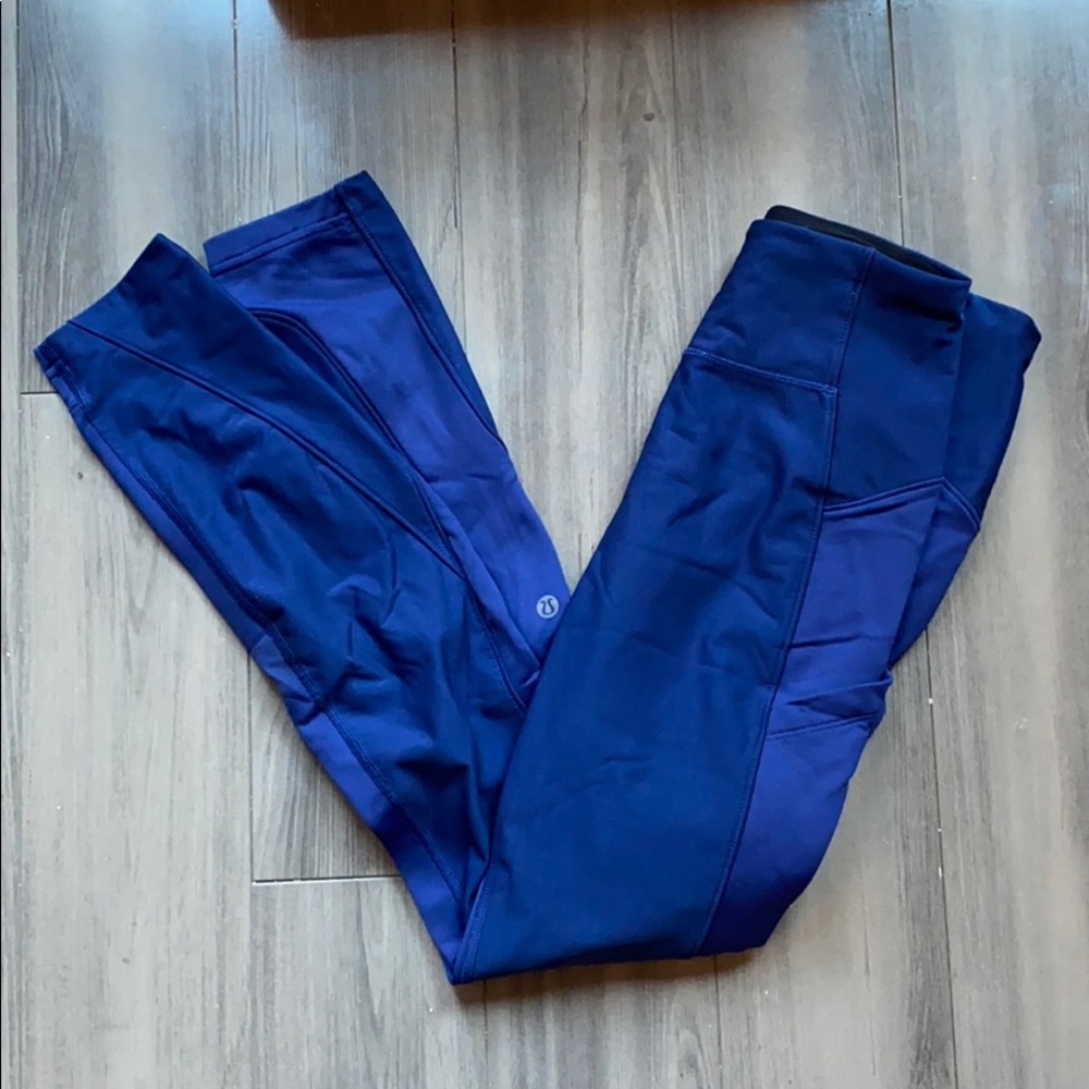 Blue Weatherproof Lululemon Leggings Size 4